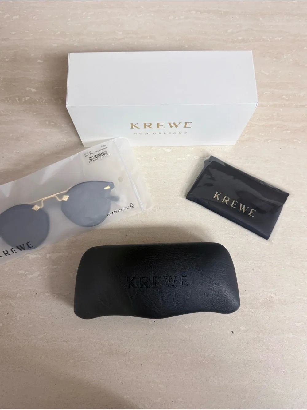 Krewe STL Nylon Black + Shadow 24K Polarized Sunglasses